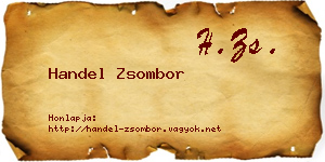 Handel Zsombor névjegykártya
