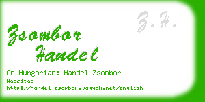 zsombor handel business card